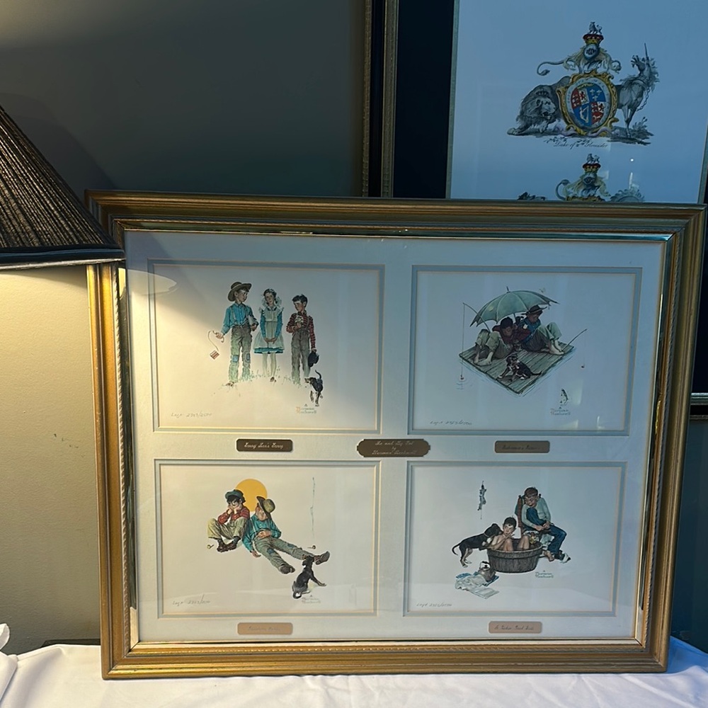 Norman Rockwell Framed Art Prints with Gold Frame